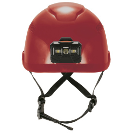 Ergodyne Skullerz 8977LED Type 2 Class C Safety Helmet with Adjustable Venting and LED Light - Red
