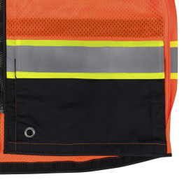 DEWALT DSV851 Type R Class 2 Heavy Duty Tech Surveyor Safety Vest - Orange