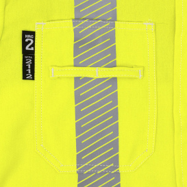Neese VTS5VSH3FY Tecasafe One Type R Class 3 5.7 oz Vented FR Shirt - Fluorescent Yellow
