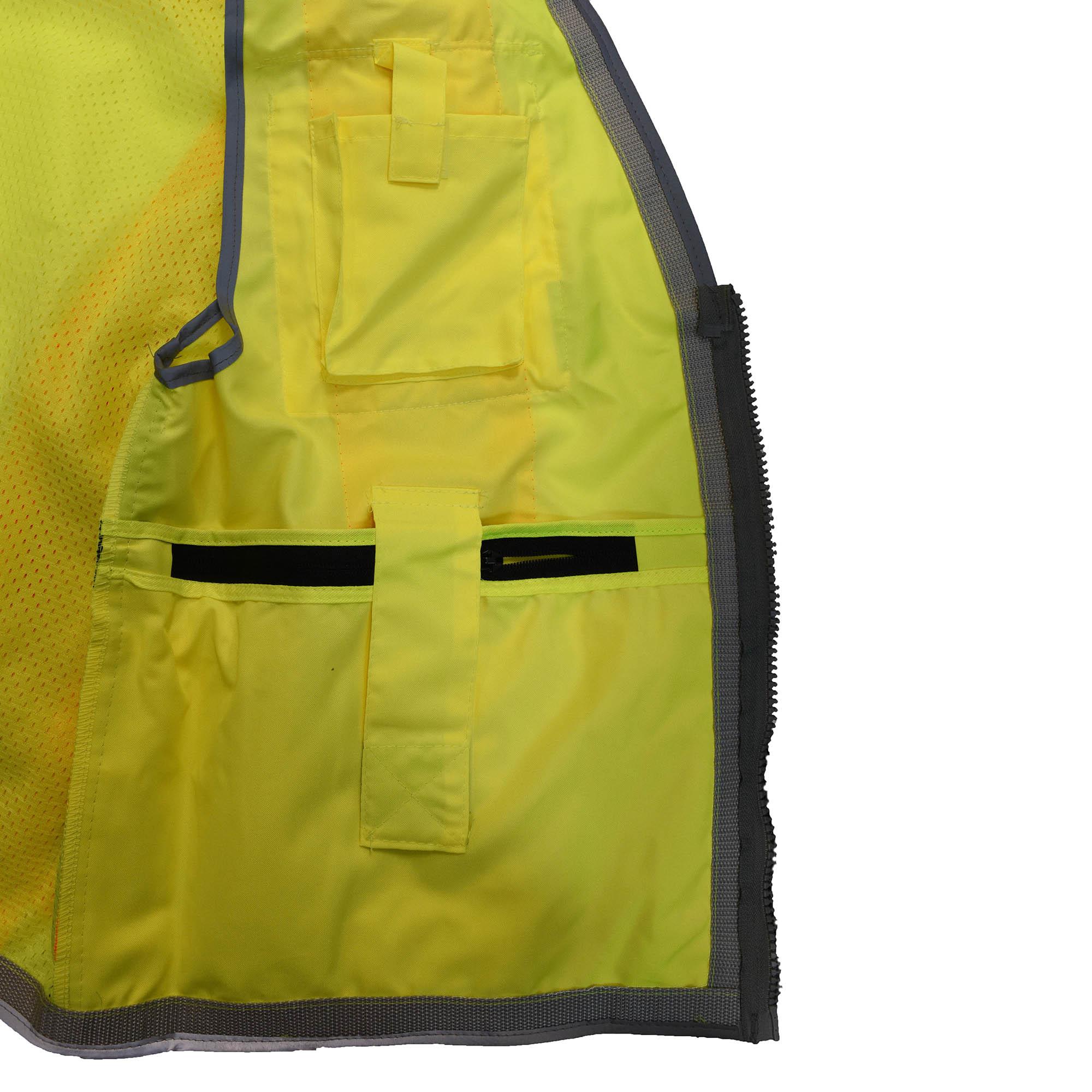 Gilet De Sécurité Haute Visibilité Classe 2 – Orange Fluorescent – Poches Multiples Robustes – Homme 3XL – Norme ANSI