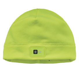 Ergodyne N-Ferno 6801 Winter Skull Cap with LED Rechargable Light - Lime
