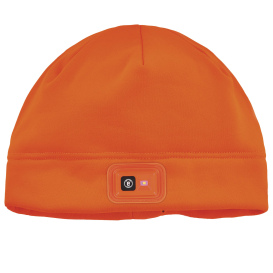 Ergodyne N-Ferno 6801 Winter Skull Cap with LED Rechargable Light - Orange