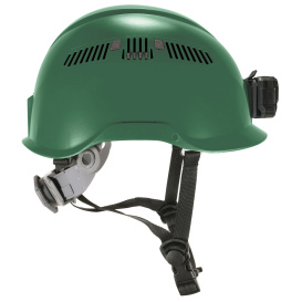 Ergodyne Skullerz 8977LED Type 2 Class C Safety Helmet with Adjustable Venting and LED Light - Green 