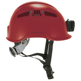 Ergodyne Skullerz 8977LED Type 2 Class C Safety Helmet with Adjustable Venting and LED Light - Red