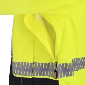 DEWALT DRW21-3ZGR Type R Class 3 Ripstop Wind and Rain Safety Jacket