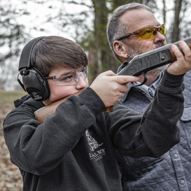 Ducks Unlimited Y1-3010C Youth Shooting Glasses - Brown Frame - Clear Lens