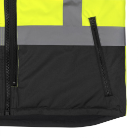 Radians SJV41B-2ZGS Type R Class 2 Hi-Vis Reversible Insulated Vest - Hi-Vis Green