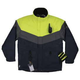 Ergodyne N-Ferno 6464 Insulated Freezer Jacket with AmpliFIRE Heat Reflective Lining - Navy