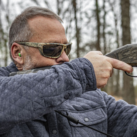 Ducks Unlimited DU-FF1 Full Frame Shooting Glasses - Tan Frame - Amber Lens