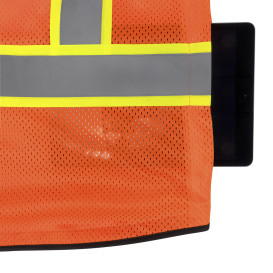 DEWALT DSV851 Type R Class 2 Heavy Duty Tech Surveyor Safety Vest - Orange
