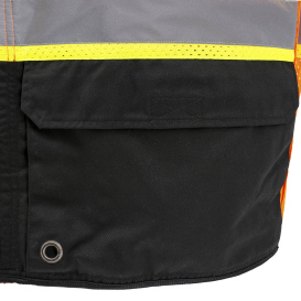 Radians SV51B-2Z Type R Class 2 Black Bottom Two-Tone Surveyor Safety Vest - Orange