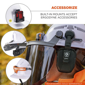 Ergodyne Skullerz 8964 Type II Class C Full Brim Safety Helmet with Mips - Ratchet Suspension - Orange